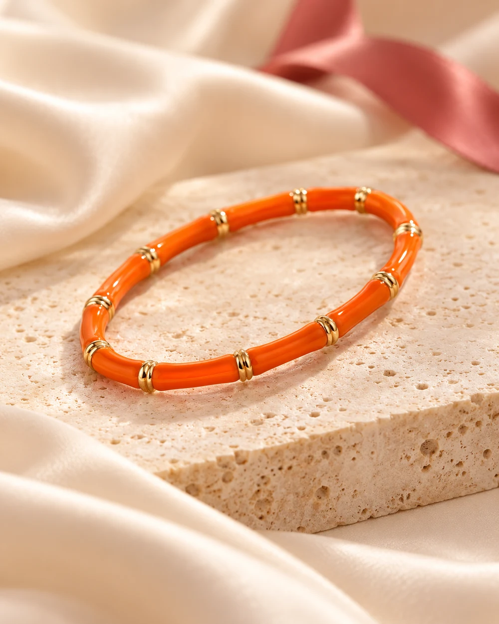 Sunset Bamboo Bracelet — In the studio