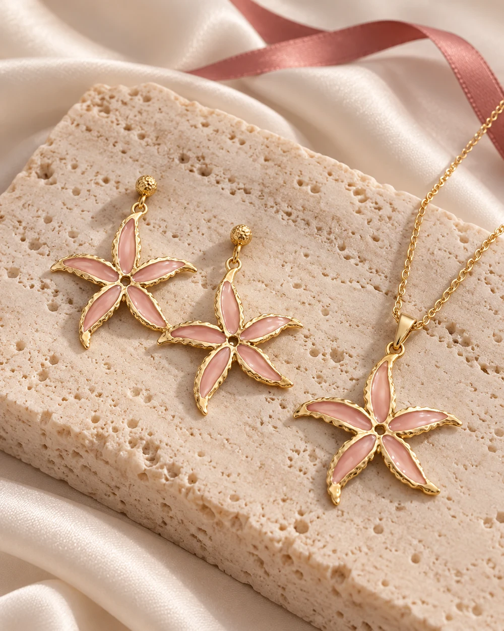 Blush Bloom Starfish Set — In the studio